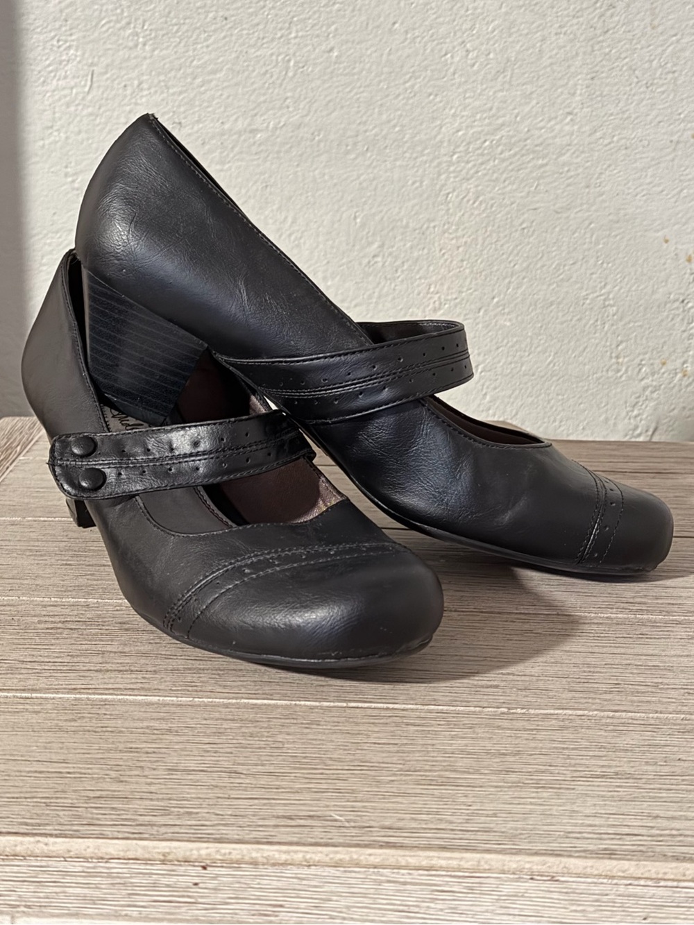 LifeStride Black Mary Jane Size 9.5 Heels Office Academia Career